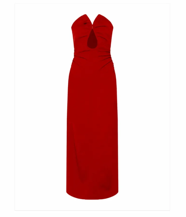 Dresses-Wynn Hamlyn Zoe Bodice Dress in Red